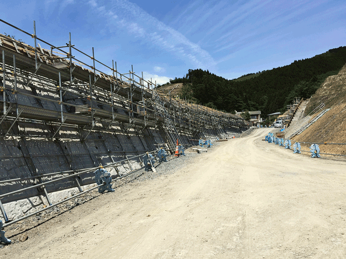 女川町震災復興工事の写真